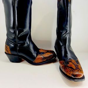 Silver Rebel brown leather cowboy boots